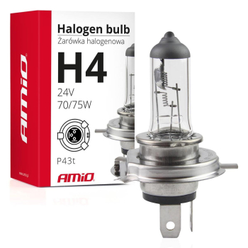 Żarówka halogenowa H4 24V 75/70W filtr UV (E8) AMI