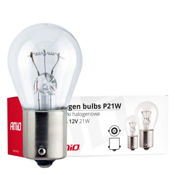 Żarówki halogenowe P21W BA15s 12V 1 szt. (E8) AMIO