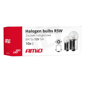 Żarówki halogenowe R5W BA15s 12V 5W 1 szt. AMIO-0-43604