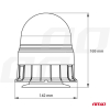 Lampa ostrzegawcza kogut 80 LED magnes R10 12-24V -44059