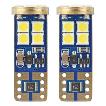 Żarówki LED CANBUS 12SMD 2835 T10e W5W White 12V 2