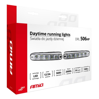 Światła do jazdy dziennej AMiO DRL 506 HP AMIO-015-46126