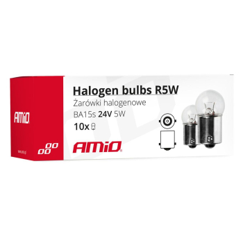 Żarówki halogenowe R5W BA15s 24V 1 szt. AMIO-0100-46252