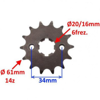ZĘBATKA PRZÓD ZDAWCZA 14z 428 DO YAMAHA YBR 125-4633