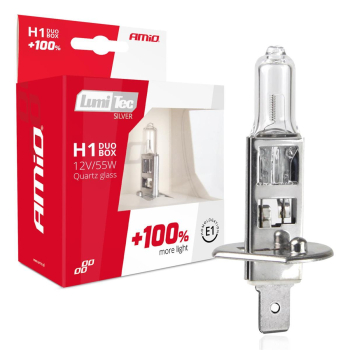 Żarówki halogenowe H1 12V 55W LumiTec SILVER +100%