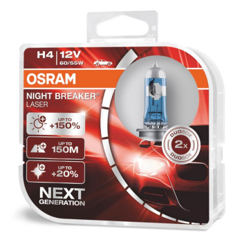 Żarówki halogenowe Osram H4 12V 60/55W P43t NIGHT