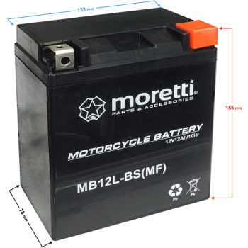 Akumulator Moretti AGM (Gel) MB12L-BS-4707