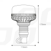 Lampa ostrzegawcza kogut 36 LED flex R65 R10 12-24-47598