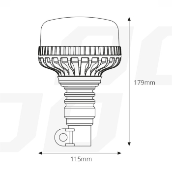 Lampa ostrzegawcza kogut 36 LED flex R65 R10 12-24-47598
