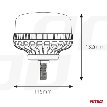 Lampa ostrzegawcza kogut 36 LED śruba R65 R10 12-2-47606