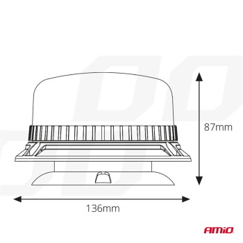 Lampa ostrzegawcza kogut 36 LED magnes R65 R10 12--47613