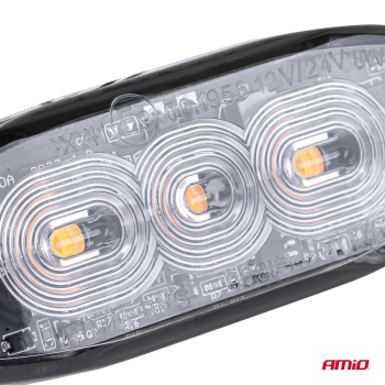 Lampa błyskowa ostrzegawcza płaska 3 LED R65 R10 1-47622