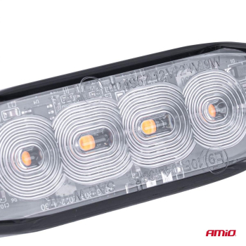 Lampa błyskowa ostrzegawcza płaska 4 LED R65 R10 1-47626