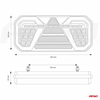 Lampa tylna zespolona LED RCL-04-L dynamiczna lewa-48025