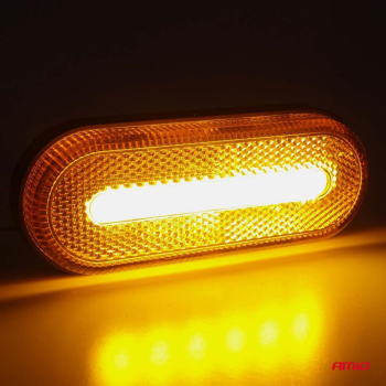Lampa obrysowa LED OM-01-O owalna pomarańczowa AMI-48094