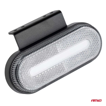 Lampa obrysowa LED OM-01-W owalna biała AMIO-02375-48100