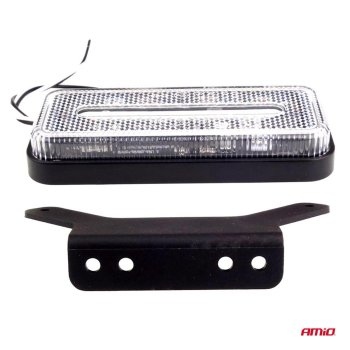 Lampa obrysowa LED OM-02-W prostokątna biała AMIO--48107
