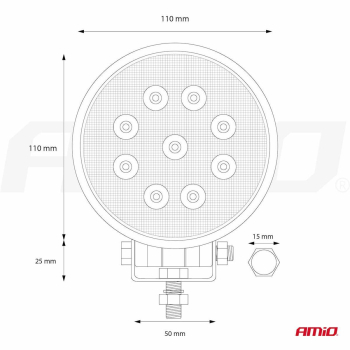 Lampa robocza halogen LED szperacz AWL06 9 LED AMI-48153