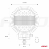 Lampa robocza szperacz halogen LED AWL14 12V 24V A-48256
