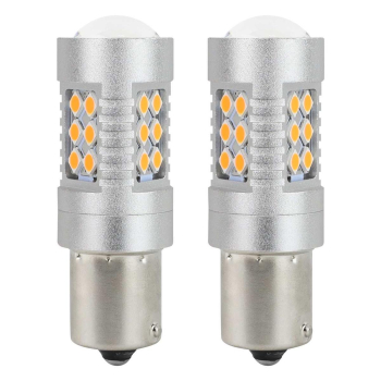 Żarówki LED CANBUS BAU15S PY21W Pomarańczowa Amber