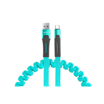 Kabel USB USB-C sprężynujący 1.2 m UC-14 AMIO-0253