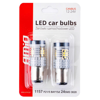 Żarówki LED CANBUS 3020 24SMD 1157 BAY15D P21/5W W-50781