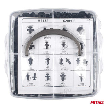Spinki kołki klipsy samochodowe zestaw 620 szt. AM-51300