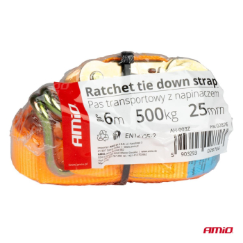 Pas transportowy z napinaczem 500 kg 25 mm 6 m BEL-51856