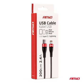 Kabel UC-19 USB-C + Lightning iphone 200 cm FullLI-51971