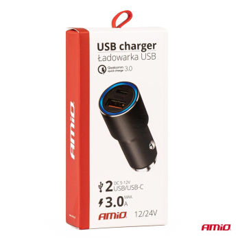 Ładowarka samochodowa aluminiowa PCH PRO-08 USB-C+-51989