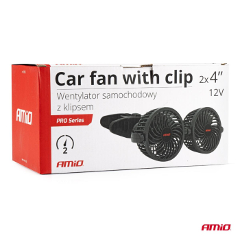 Wentylator wiatrak samochodowy z klipsem 12V AMIO--52575