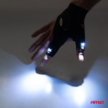 Latarka rękawica świetlna z latarką LED AMIO-03107-52640