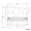 Lampa ostrzegawcza błyskowa kogut 24 LED W25M 12V -53883