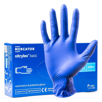 Rękawice nitrylowe Mercator Nitrylex Basic r. M
