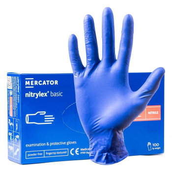 Rękawice nitrylowe Mercator Nitrylex Basic r. L