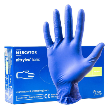 Rękawice nitrylowe Mercator Nitrylex Basic R. S