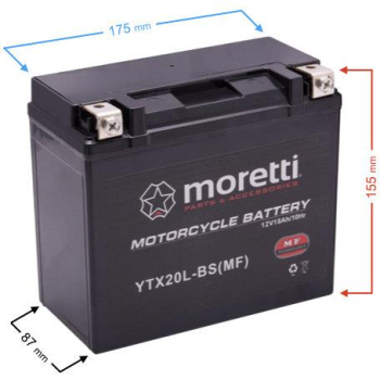 Akumulator Moretti AGM (Gel) MTX20L-BS-5723