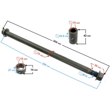 Oś koła tylnego do motoroweru FR 2-5725