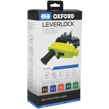 Kłódka OXFORD kolor żółty LeverLock (Yellow)-64776