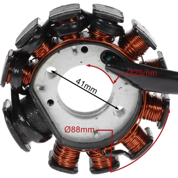 STATOR ISKROWNIK 11 CEWEK GY6 4T-65345