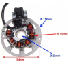 STATOR ISKROWNIK 5 PRZEWODÓW 1 KOSTKA 2 KABLE 2T-65833