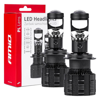 Żarówki samochodowe LED seria PL Lens H7 soczewka