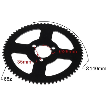ZĘBATKA TYŁ 68z 140 05T (25H) DO MINI POCKET ATV-654