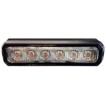 Lampa strobo 6x LED pomarańczowa R10 R65