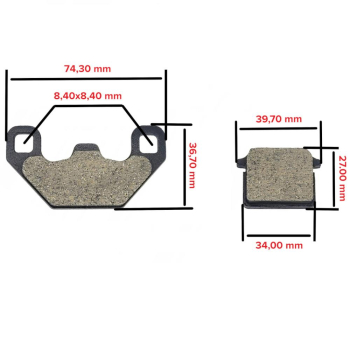 Klocki Hamulcowe Power Force Tylne Dirtbike Cross -69556