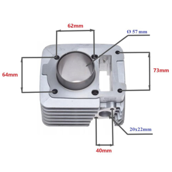 Cylinder Żeliwny Power Force Yamaha Ybr150 57,00mm-69702