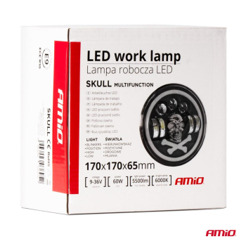 Lampa robocza LED SKULL czaszka dodatkowa ozdobna -70294