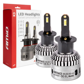 Żarówki samochodowe LED seria K3 H3 12V 6000K Canb