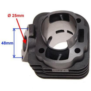 CYLINDER+ GŁOWICA 70cc 47,00mm 2T ŻELIWO QUANTUM-71234