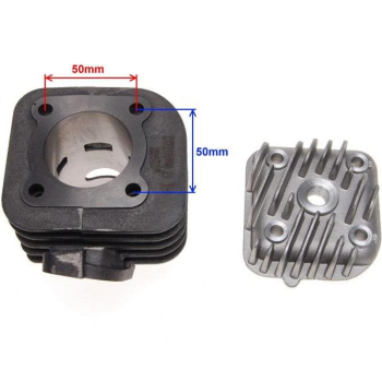 CYLINDER+ GŁOWICA 70cc 47,00mm 2T ŻELIWO QUANTUM-71235